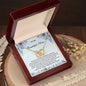 To My Beautiful Mom | I Love You Mom, Forever & Always - Interlocking Hearts necklace